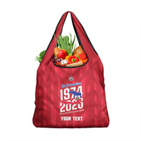 Personalized Haiti Football Grocery Bag Les Grenadiers Made History Once Again Red Color - Wonder Print Shop
