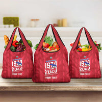 Personalized Haiti Football Grocery Bag Les Grenadiers Made History Once Again Red Color - Wonder Print Shop