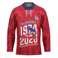 Personalized Haiti Football Hockey Jersey Les Grenadiers Made History Once Again Red Color - Wonder Print Shop