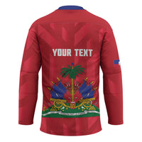 Personalized Haiti Football Hockey Jersey Les Grenadiers Made History Once Again Red Color - Wonder Print Shop