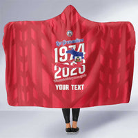 Personalized Haiti Football Hooded Blanket Les Grenadiers Made History Once Again Red Color - Wonder Print Shop