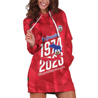 Personalized Haiti Football Hoodie Dress Les Grenadiers Made History Once Again Red Color - Wonder Print Shop