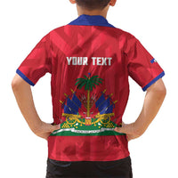 Personalized Haiti Football Kid Hawaiian Shirt Les Grenadiers Made History Once Again Red Color - Wonder Print Shop