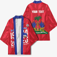 Personalized Haiti Football Kimono Les Grenadiers Made History Once Again Red Color - Wonder Print Shop