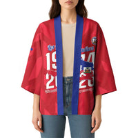 Personalized Haiti Football Kimono Les Grenadiers Made History Once Again Red Color - Wonder Print Shop