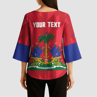 Personalized Haiti Football Kimono Sleeve Blouse Les Grenadiers Made History Once Again Red Color - Wonder Print Shop
