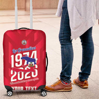 Personalized Haiti Football Luggage Cover Les Grenadiers Made History Once Again Red Color - Wonder Print Shop