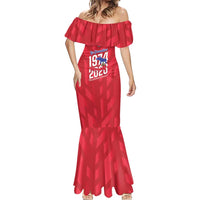 Personalized Haiti Football Mermaid Dress Les Grenadiers Made History Once Again Red Color - Wonder Print Shop