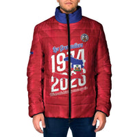 Personalized Haiti Football Padded Jacket Les Grenadiers Made History Once Again Red Color - Wonder Print Shop