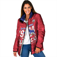 Personalized Haiti Football Padded Jacket Les Grenadiers Made History Once Again Red Color - Wonder Print Shop