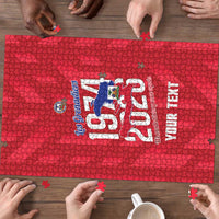 Personalized Haiti Football Puzzle Les Grenadiers Made History Once Again Red Color - Wonder Print Shop