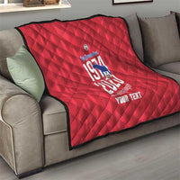Personalized Haiti Football Quilt Les Grenadiers Made History Once Again Red Color - Wonder Print Shop