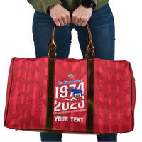 Personalized Haiti Football Travel Bag Les Grenadiers Made History Once Again Red Color - Wonder Print Shop