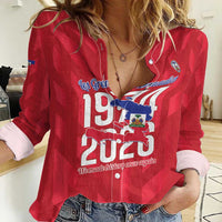 Personalized Haiti Football Women Casual Shirt Les Grenadiers Made History Once Again Red Color - Wonder Print Shop