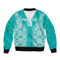 Custom South Africa Rugby Bomber Jacket Go Champions Springboks - Teal Version - Wonder Print Shop