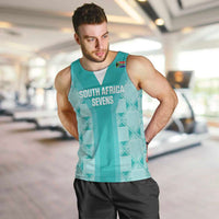 Custom South Africa Rugby Men Tank Top Go Champions Springboks - Teal Version - Wonder Print Shop