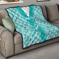 Custom South Africa Rugby Quilt Go Champions Springboks - Teal Version - Wonder Print Shop