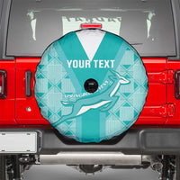 Custom South Africa Rugby Spare Tire Cover Go Champions Springboks - Teal Version - Wonder Print Shop