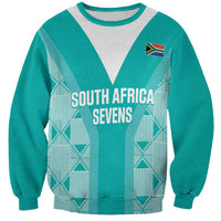 Custom South Africa Rugby Sweatshirt Go Champions Springboks - Teal Version - Wonder Print Shop