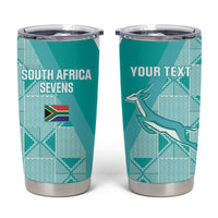 Custom South Africa Rugby Tumbler Cup Go Champions Springboks - Teal Version - Wonder Print Shop