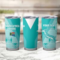 Custom South Africa Rugby Tumbler Cup Go Champions Springboks - Teal Version - Wonder Print Shop
