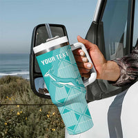 Custom South Africa Rugby Tumbler With Handle Go Champions Springboks - Teal Version - Wonder Print Shop