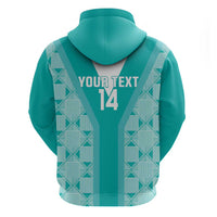 Custom South Africa Rugby Zip Hoodie Go Champions Springboks - Teal Version - Wonder Print Shop