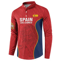 Custom Spain Rugby Button Sweatshirt Go Champions Lions - Wonder Print Shop