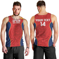 Custom Spain Rugby Men Tank Top Go Champions Lions - Wonder Print Shop