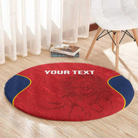 Custom Spain Rugby Round Carpet Go Champions Lions LT14