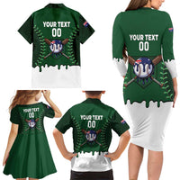 Australia 2026 Baseball Custom Family Matching Long Sleeve Bodycon Dress and Hawaiian Shirt Go Aussie Drip Style