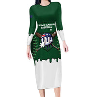 Australia 2026 Baseball Custom Family Matching Long Sleeve Bodycon Dress and Hawaiian Shirt Go Aussie Drip Style