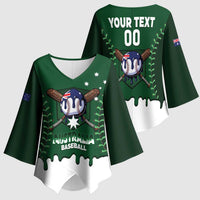 Australia 2026 Baseball Custom Kimono Sleeve Blouse Go Aussie Drip Style