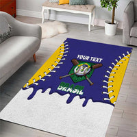 Brazil 2026 Baseball Custom Area Rug Go Champions Drip Style
