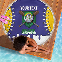 Brazil 2026 Baseball Custom Beach Blanket Go Champions Drip Style