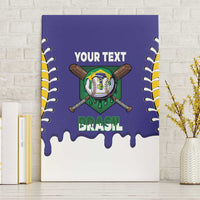 Brazil 2026 Baseball Custom Canvas Wall Art Go Champions Drip Style