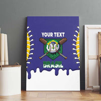 Brazil 2026 Baseball Custom Canvas Wall Art Go Champions Drip Style