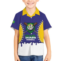 Brazil 2026 Baseball Custom Kid Hawaiian Shirt Go Champions Drip Style