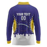 Brazil 2026 Baseball Custom Long Sleeve Polo Shirt Go Champions Drip Style