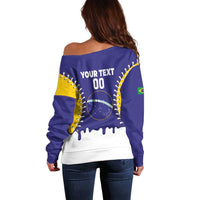 Brazil 2026 Baseball Custom Off Shoulder Sweater Go Champions Drip Style