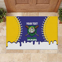 Brazil 2026 Baseball Custom Rubber Doormat Go Champions Drip Style