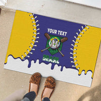 Brazil 2026 Baseball Custom Rubber Doormat Go Champions Drip Style