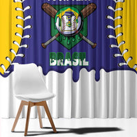 Brazil 2026 Baseball Custom Window Curtain Go Champions Drip Style