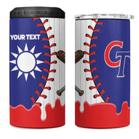 Chinese Taipei 2026 Baseball Custom 4 in 1 Can Cooler Tumbler Go Taiwan Drip Style