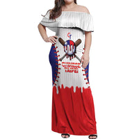 Chinese Taipei 2026 Baseball Custom Off Shoulder Maxi Dress Go Taiwan Drip Style