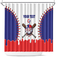 Chinese Taipei 2026 Baseball Custom Shower Curtain Go Taiwan Drip Style
