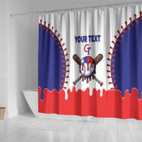 Chinese Taipei 2026 Baseball Custom Shower Curtain Go Taiwan Drip Style