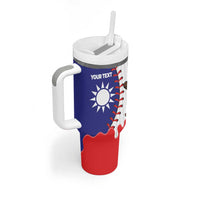 Chinese Taipei 2026 Baseball Custom Tumbler With Handle Go Taiwan Drip Style
