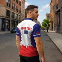 Chinese Taipei 2026 Baseball Custom Zipper Polo Shirt Go Taiwan Drip Style