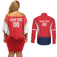 Great Britain 2026 Baseball Custom Couples Matching Off Shoulder Short Dress and Long Sleeve Button Shirt Go Champions Drip Style